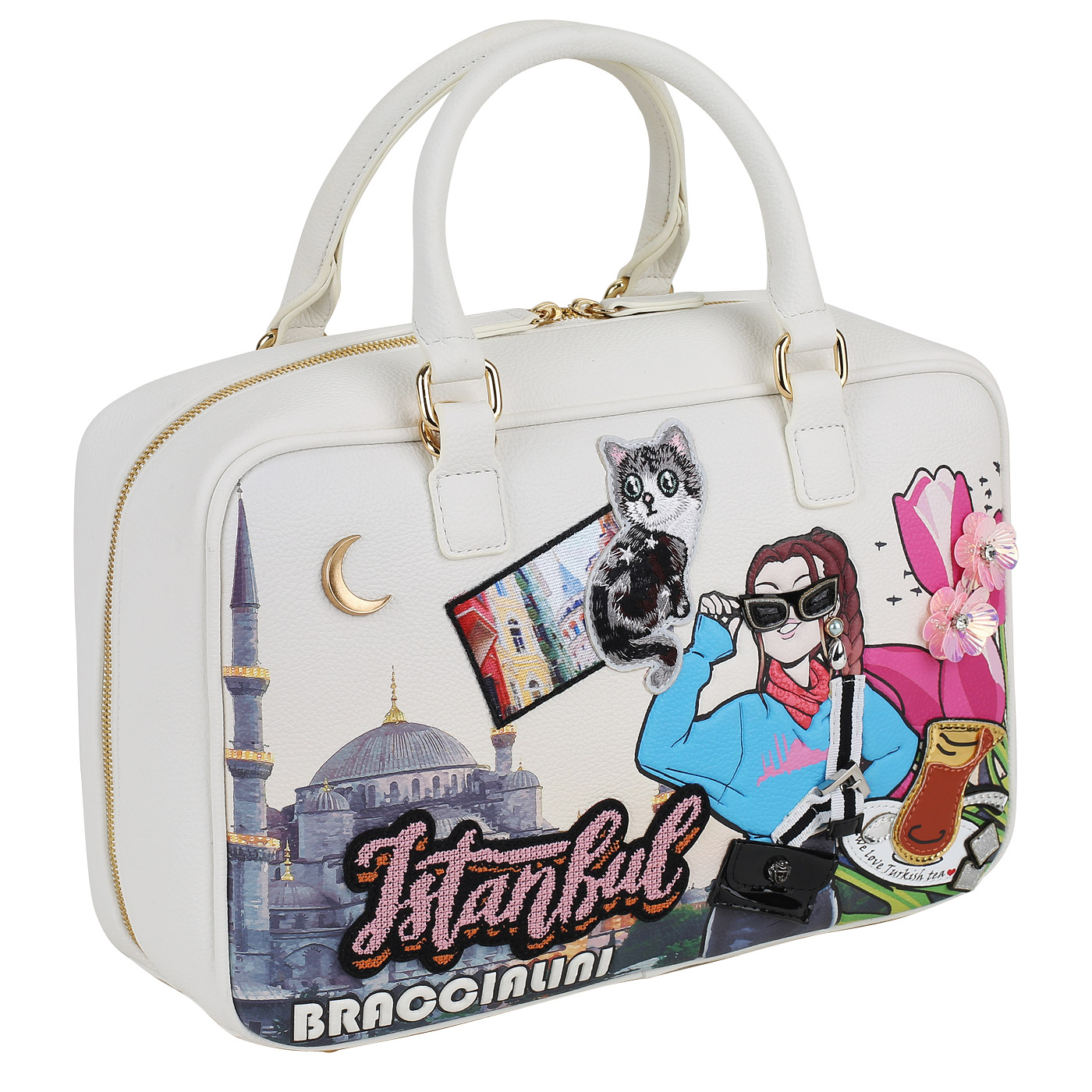 Сумка с двумя ручками Braccialini Cartoline