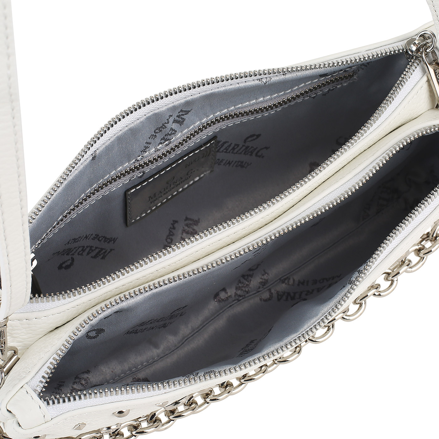 Кожаная сумка с клепками Marina Creazioni RIV.4650 X943