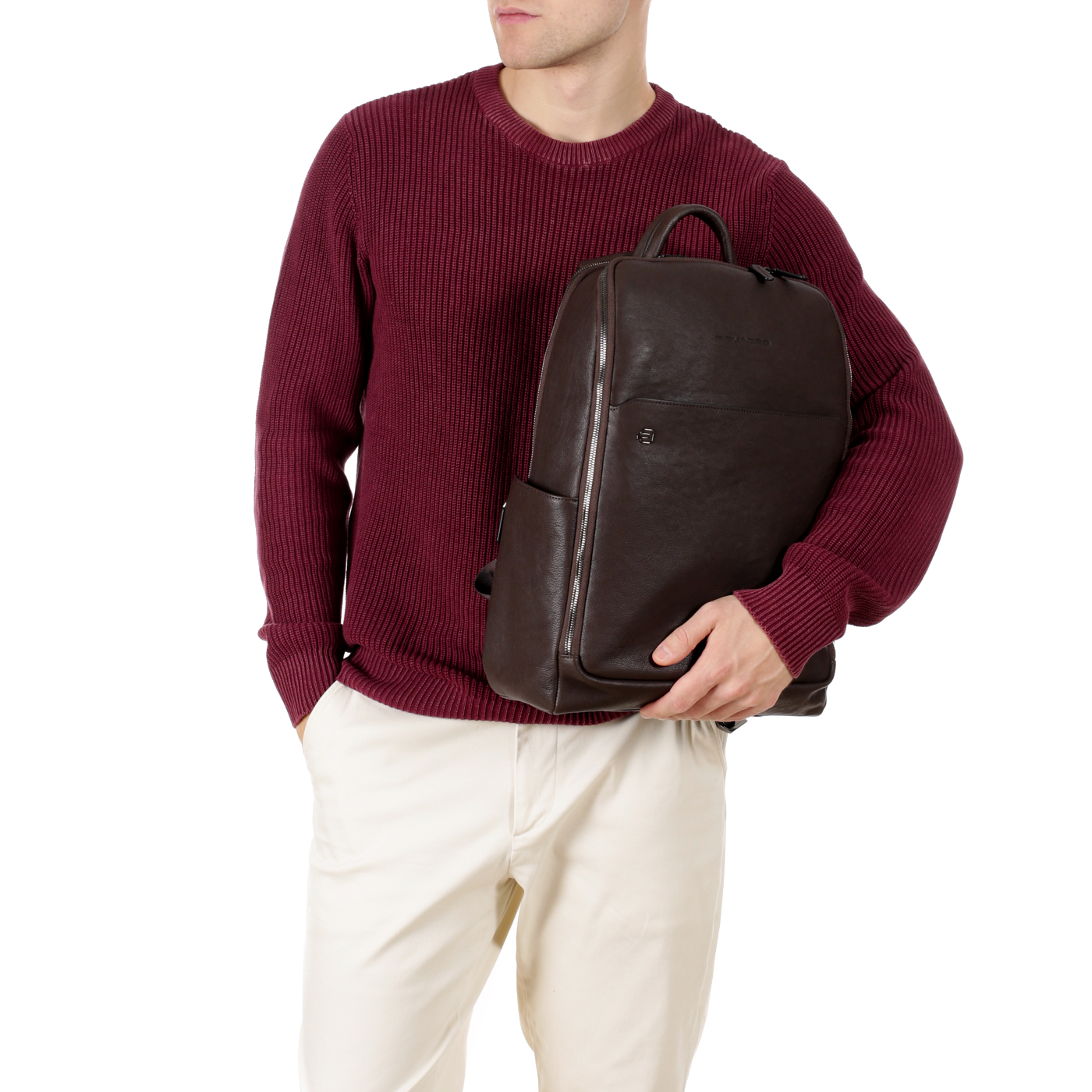 Кожаный рюкзак Piquadro Black square
