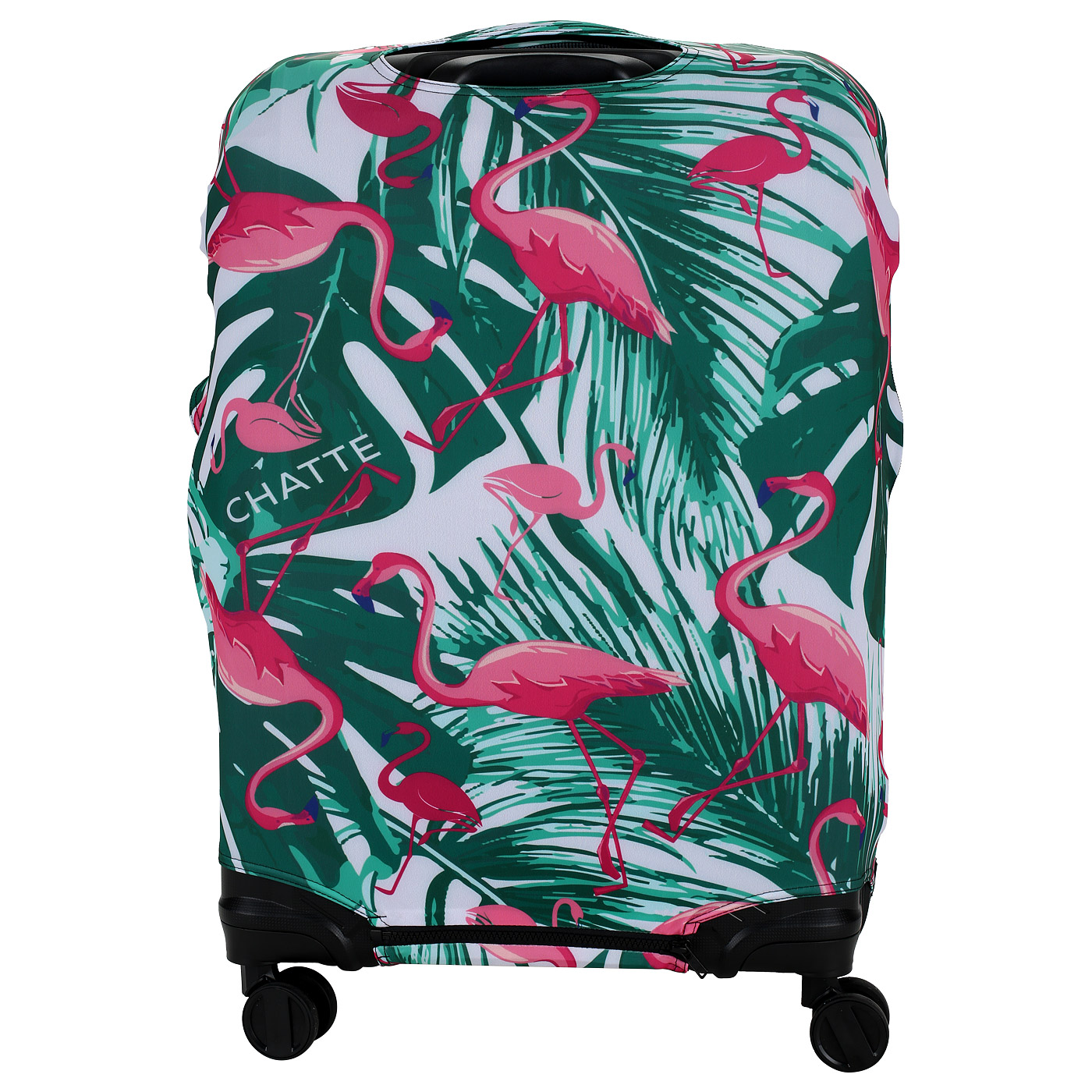 Чехол с принтом для большого чемодана Chatte Flamingo