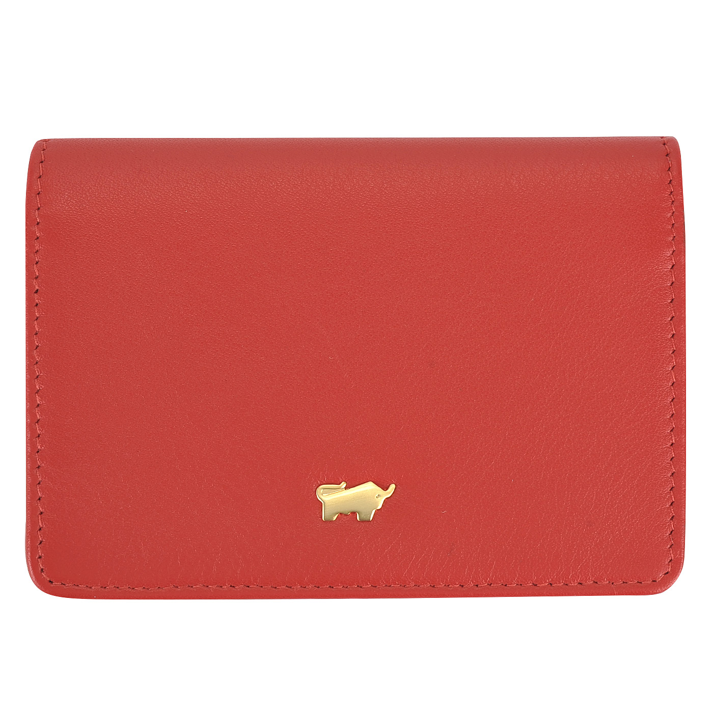 Braun Buffel Кожаная визитница красного цвета