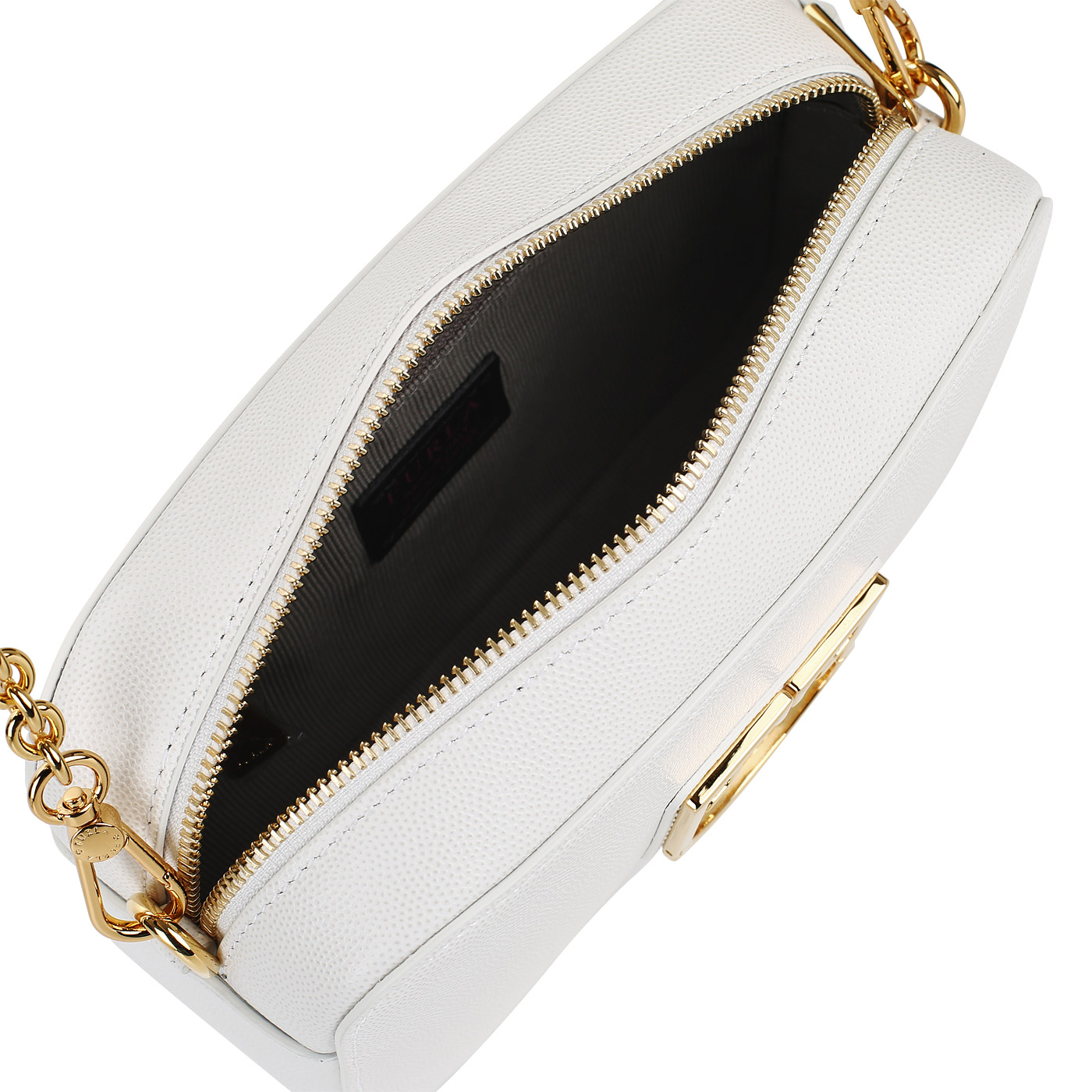 Белая кожаная сумочка Furla Brava